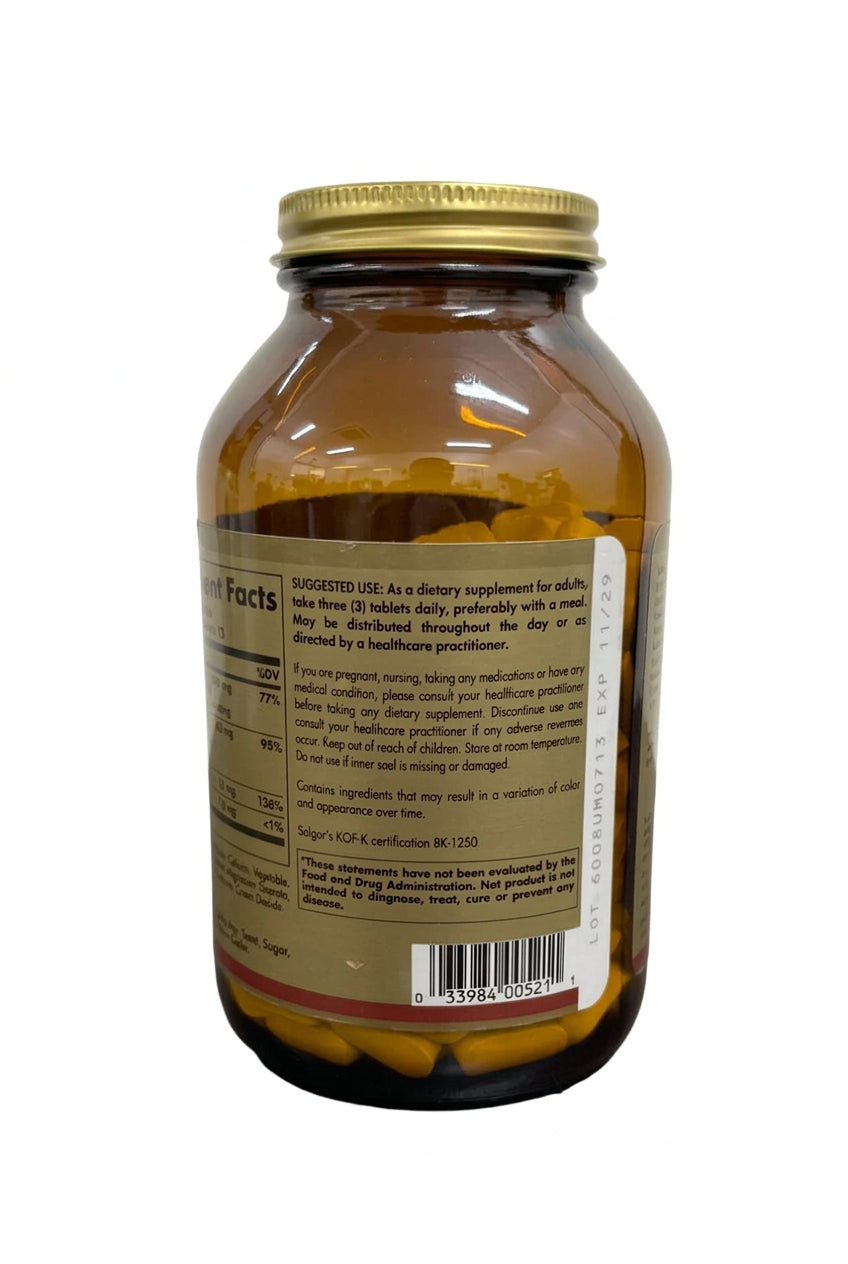 Solgar Calcium Magnesium Plus Zinc 250 Tablets