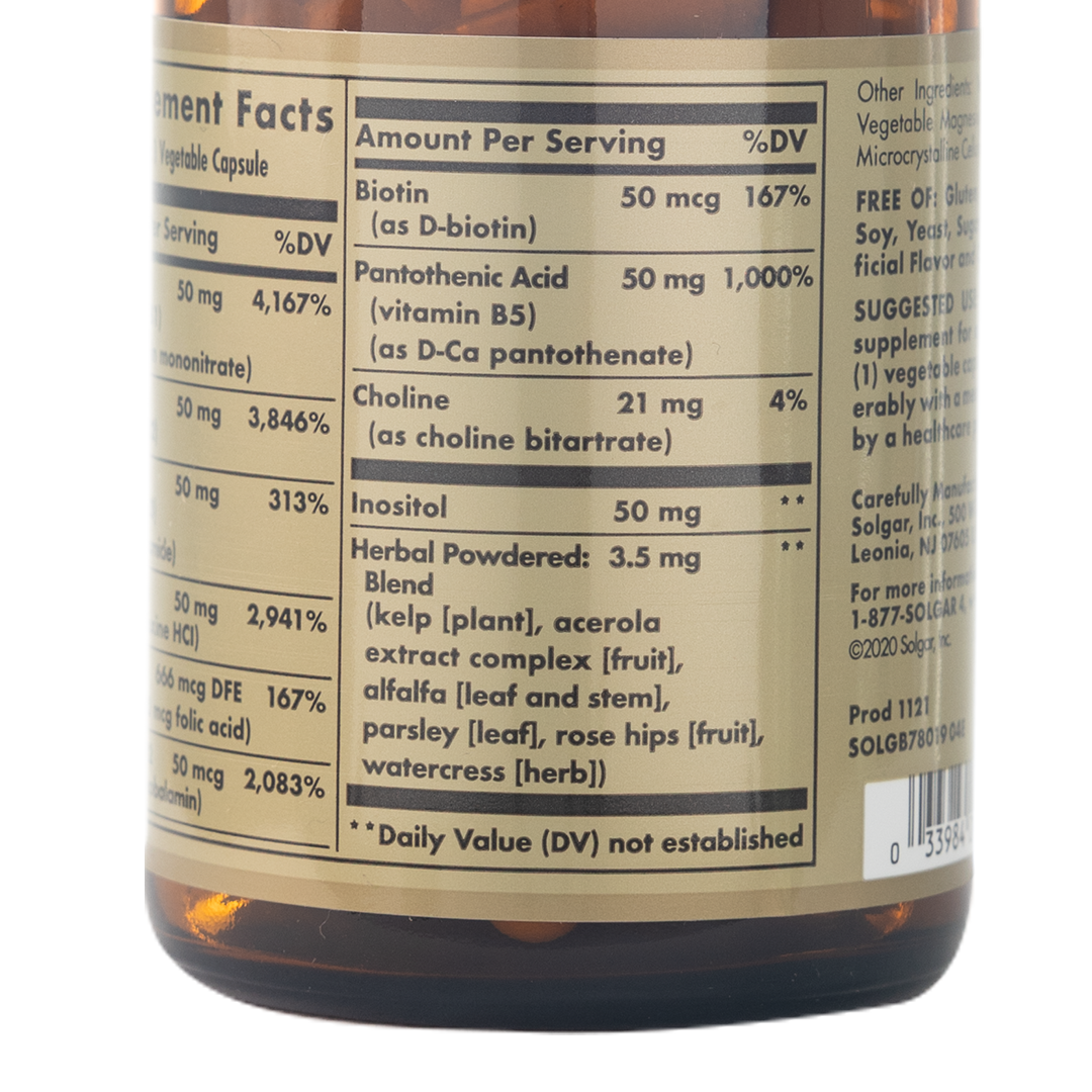 Solgar B-Complex "50" 100 Vegetable Capsules