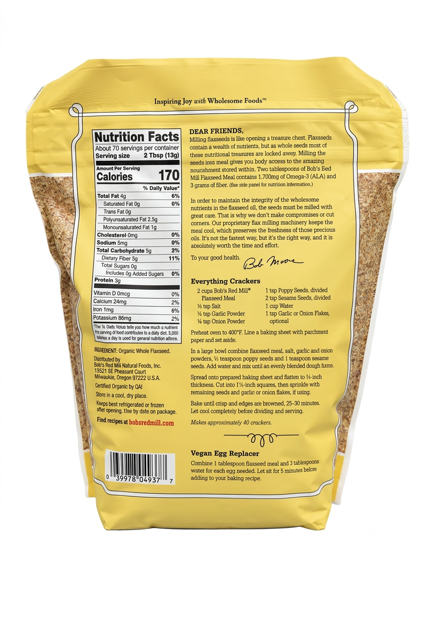 Bob's Red Mill Organic Flaxseed Meal 907g
