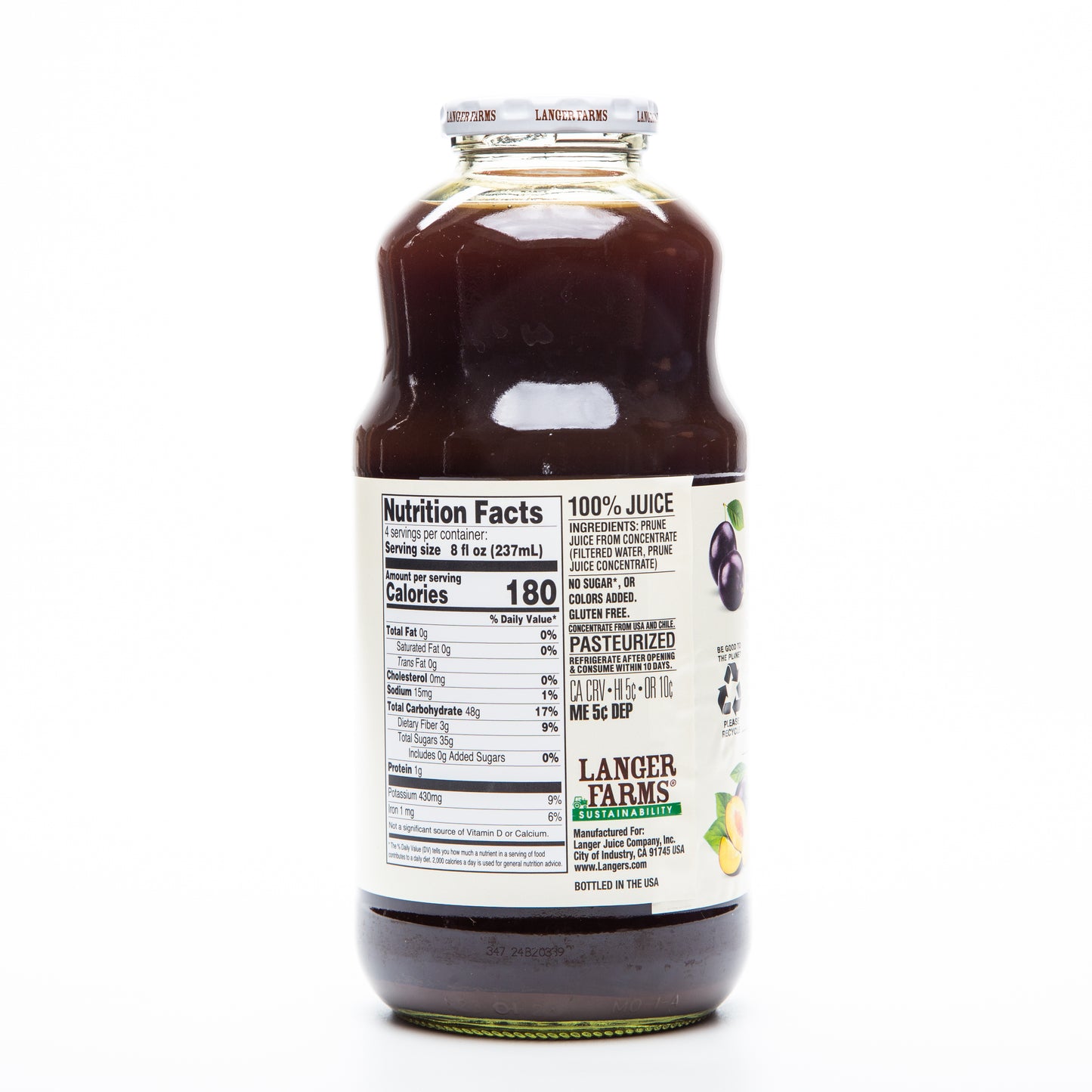 L&A All Prune Juice 946ml