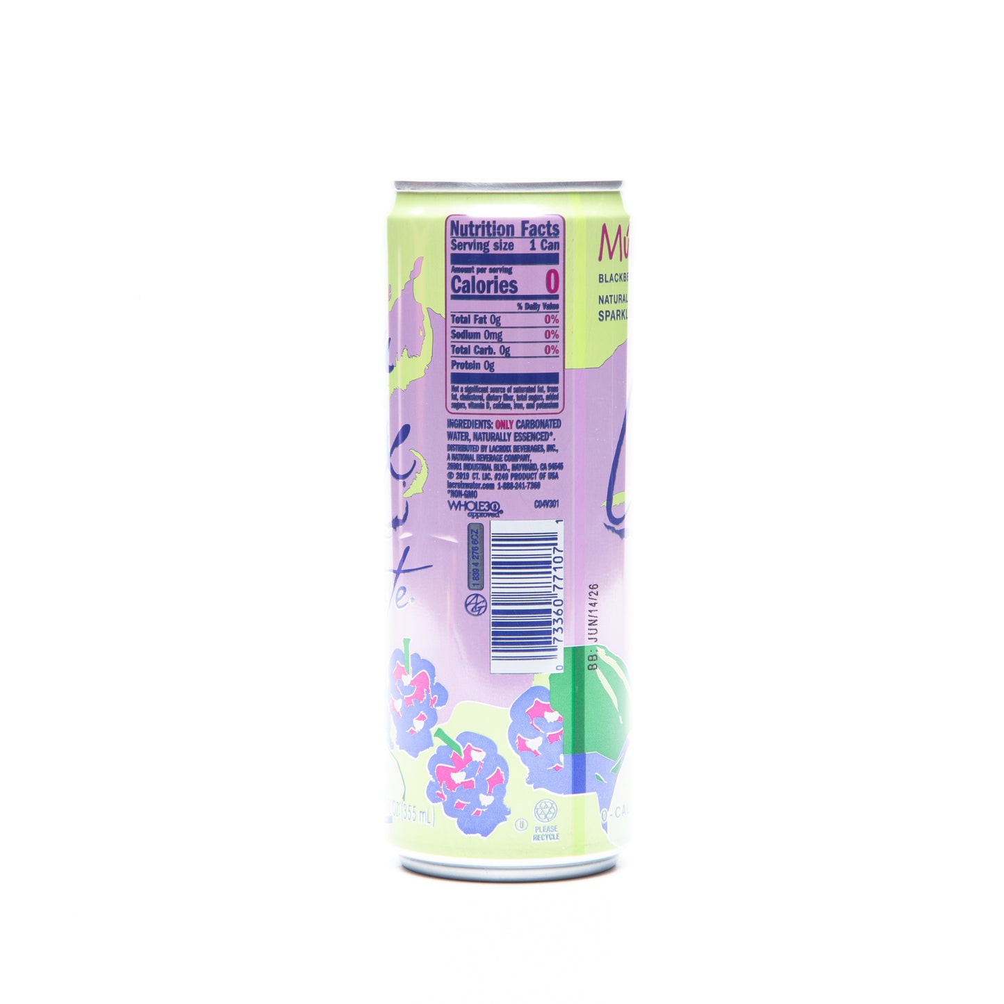 La Croix Blackberry Cucumber Sparkling Water 355ml
