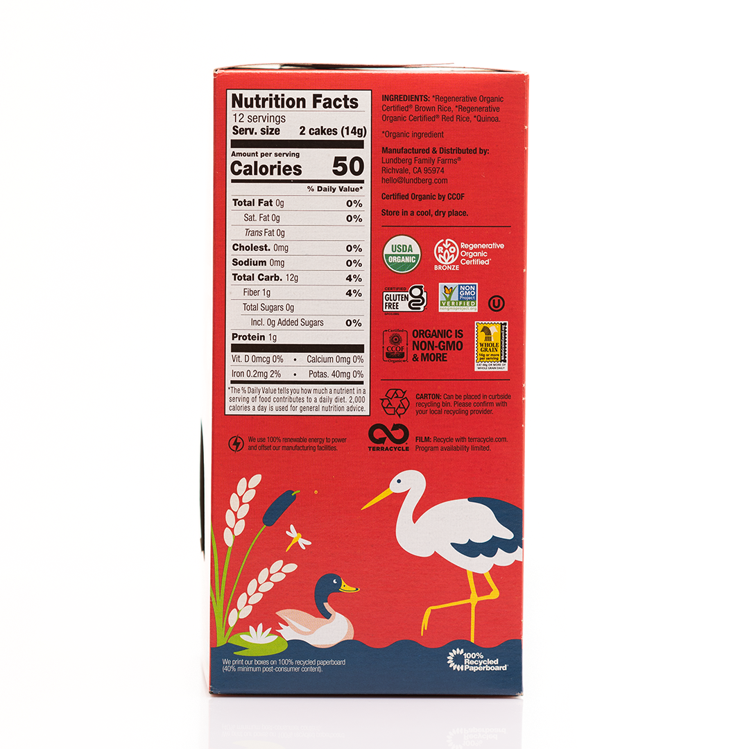Lundberg Organic Thin Stackers Red Rice & Quinoa 167g