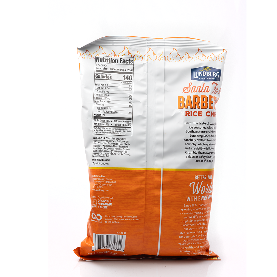 Lundberg Rice Chips Santa Fe Style Barbecue 170g