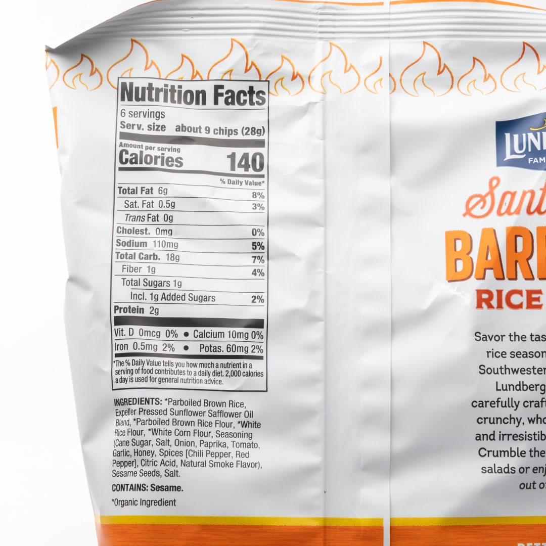 Lundberg Rice Chips Santa Fe Style Barbecue 170g