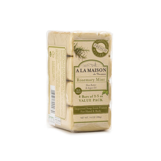 A La Maison Rosemary Mint Bar Soap 400g