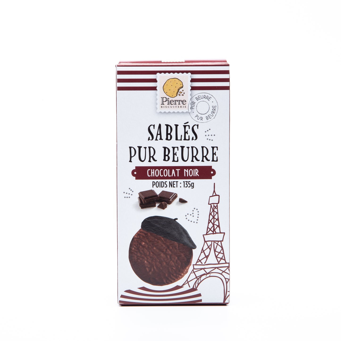 Pierre Biscuiterie Dark Chocolate Butter Cookies 135g