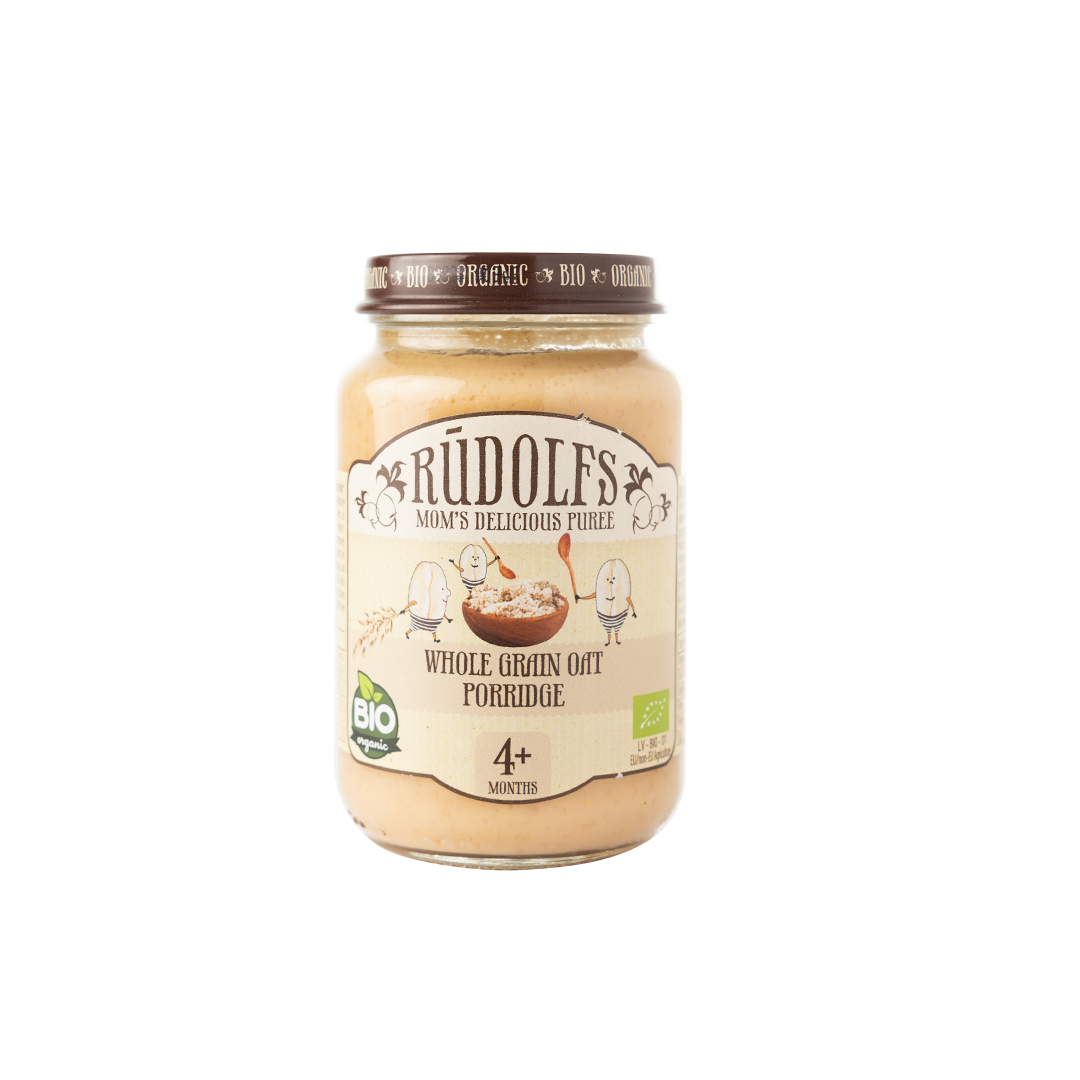 Rudolfs Whole Grain Oat Porridge Puree 4+ Months Stage 1 190g