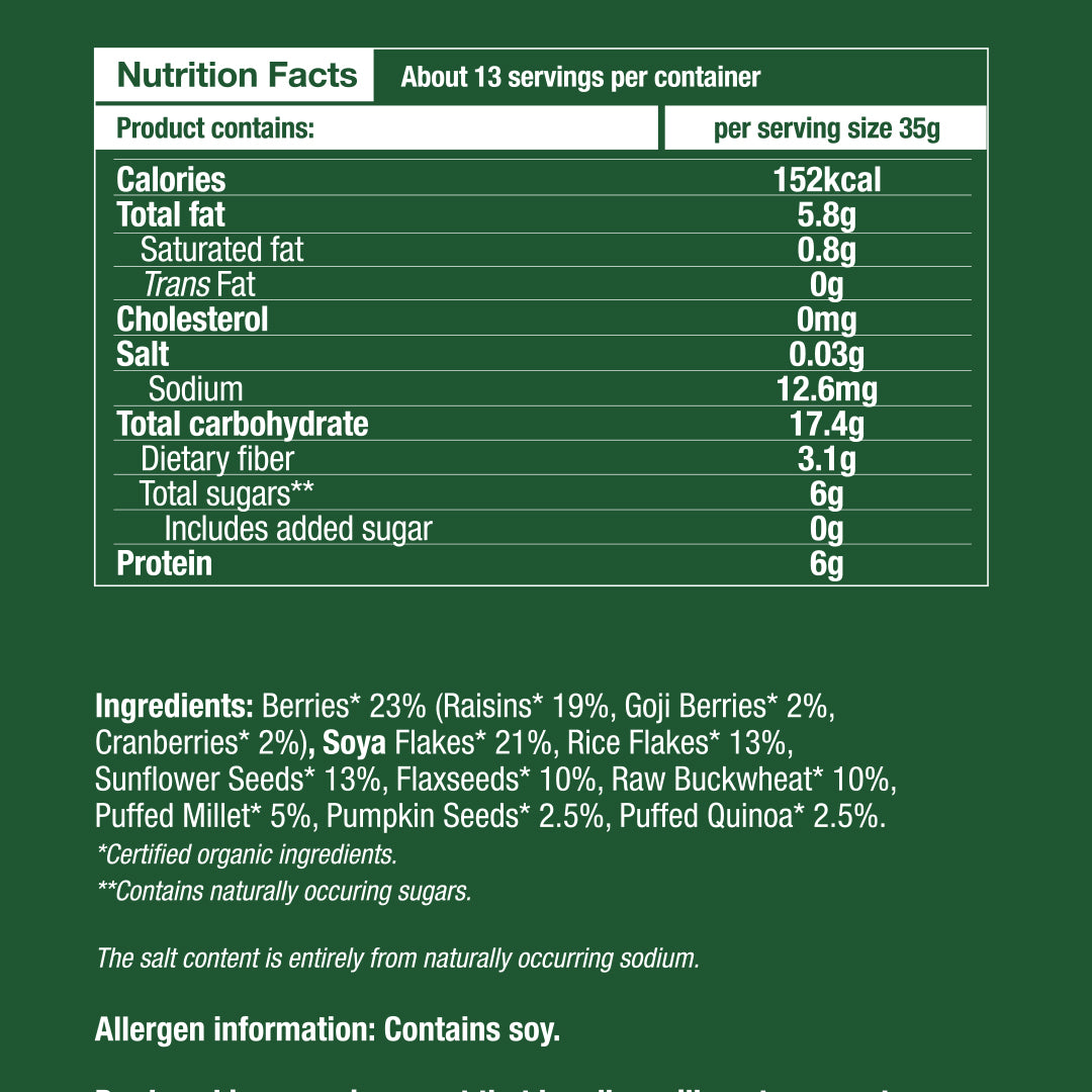 Healthy Options Organic Berry Bliss Muesli 450g