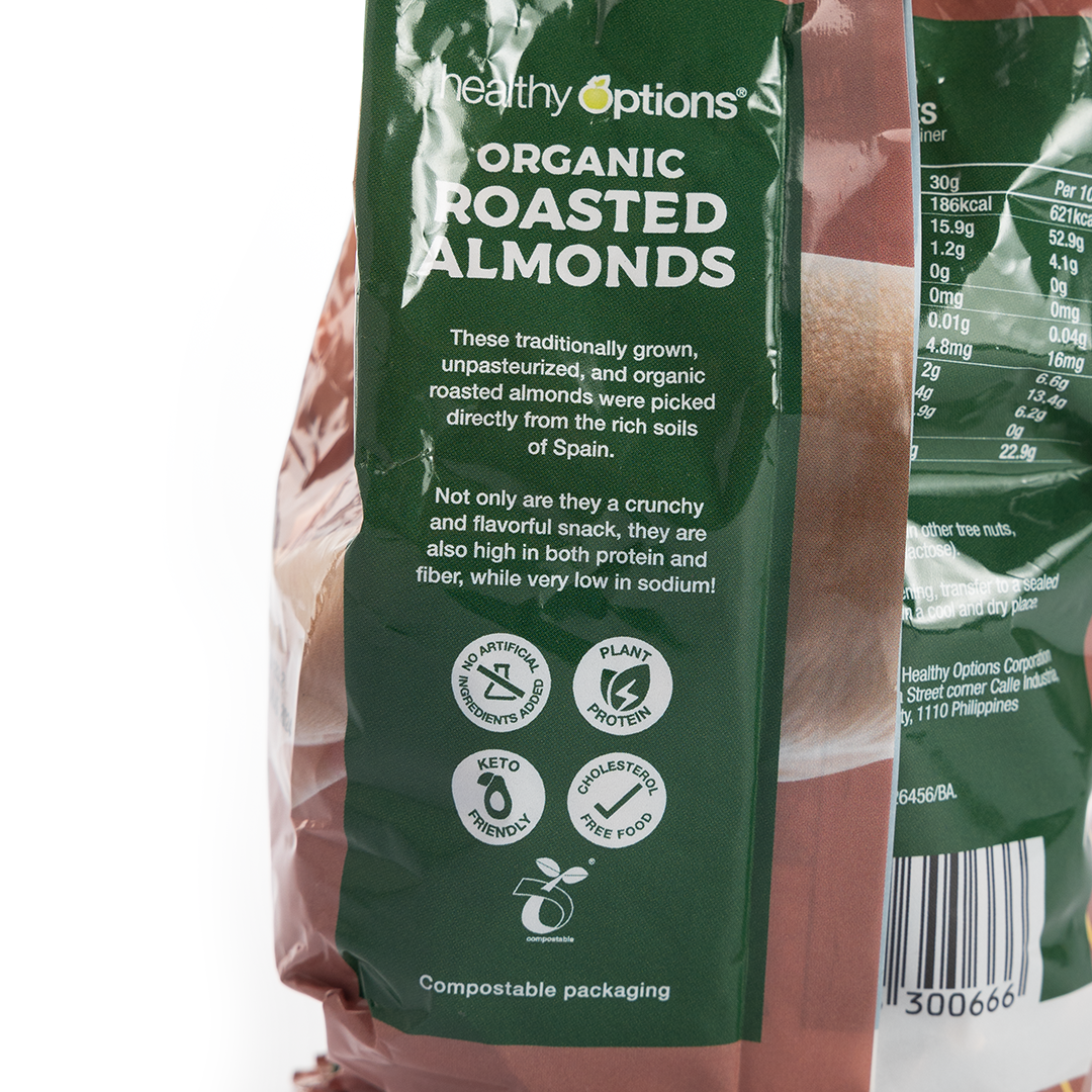 Healthy Options Organic Roasted Almonds 200g
