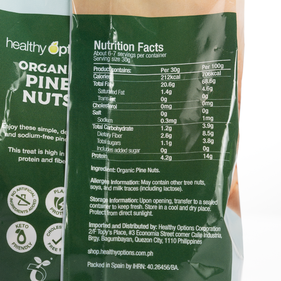 Healthy Options Organic Pine Nuts 200g