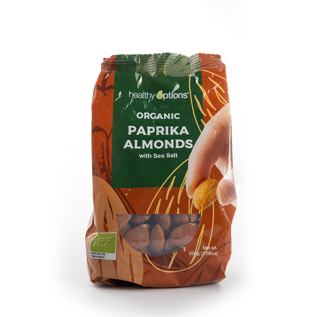 Healthy Options Organic Paprika Almonds with Sea Salt 200g