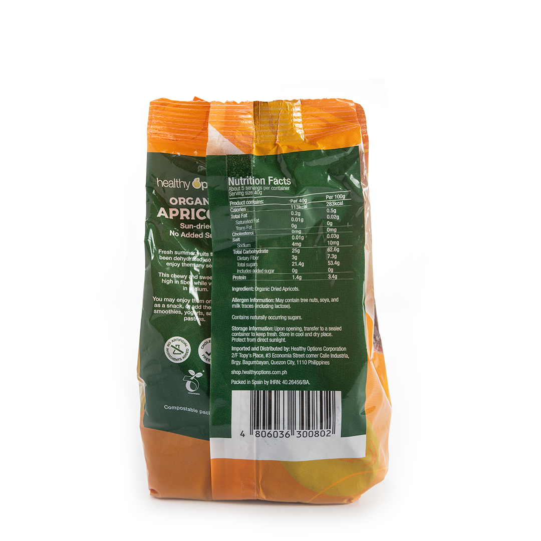 Healthy Options Organic Apricots 200g