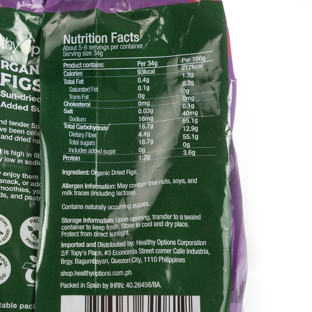Healthy Options Organic Figs 200g