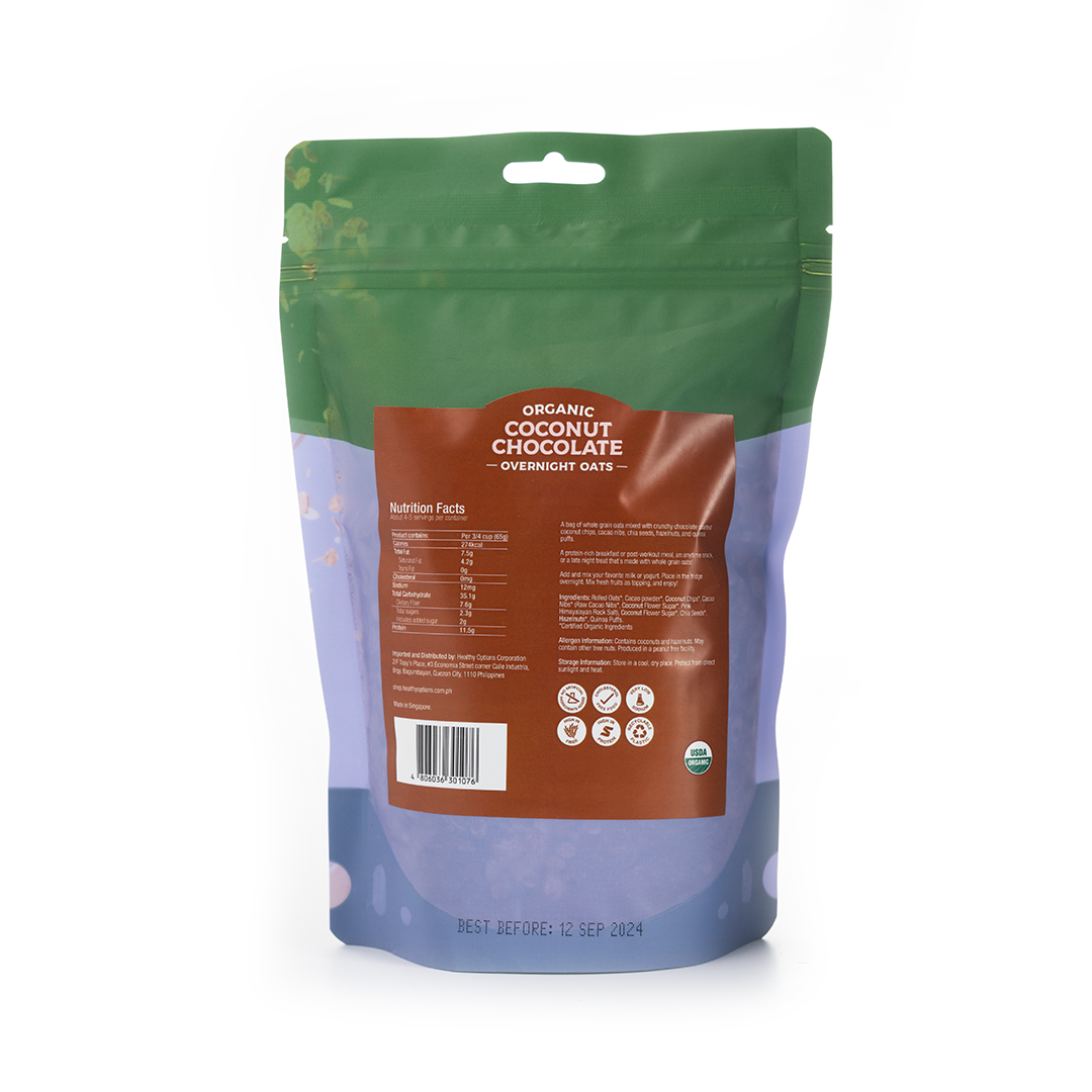 Healthy Options Organic Coconut Chocolate Overnight Oats 300g