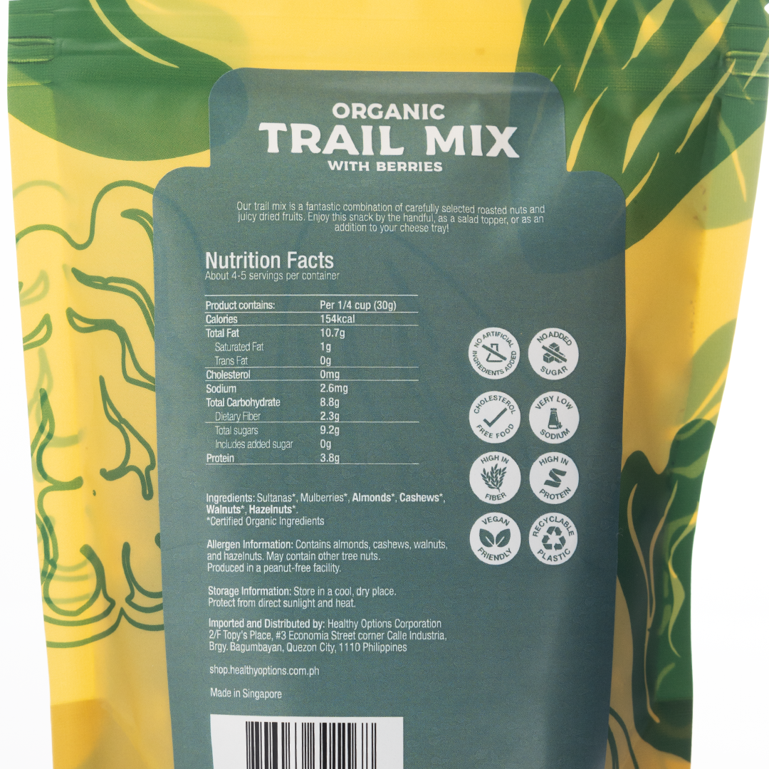 Healthy Options Organic Trail Mix with Berries 142g