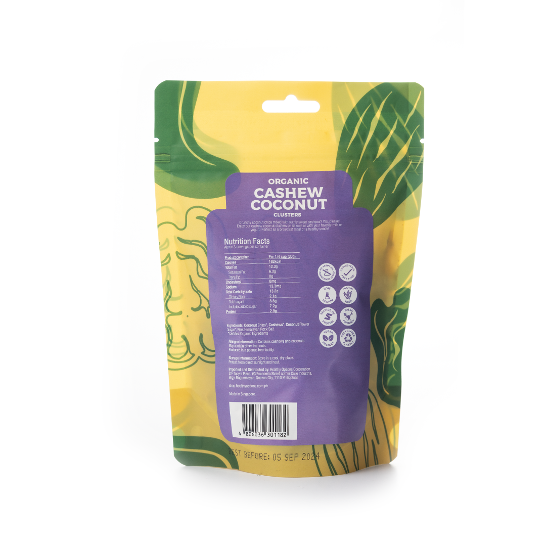 Healthy Options Organic Cashew Coconut Clusters 90g