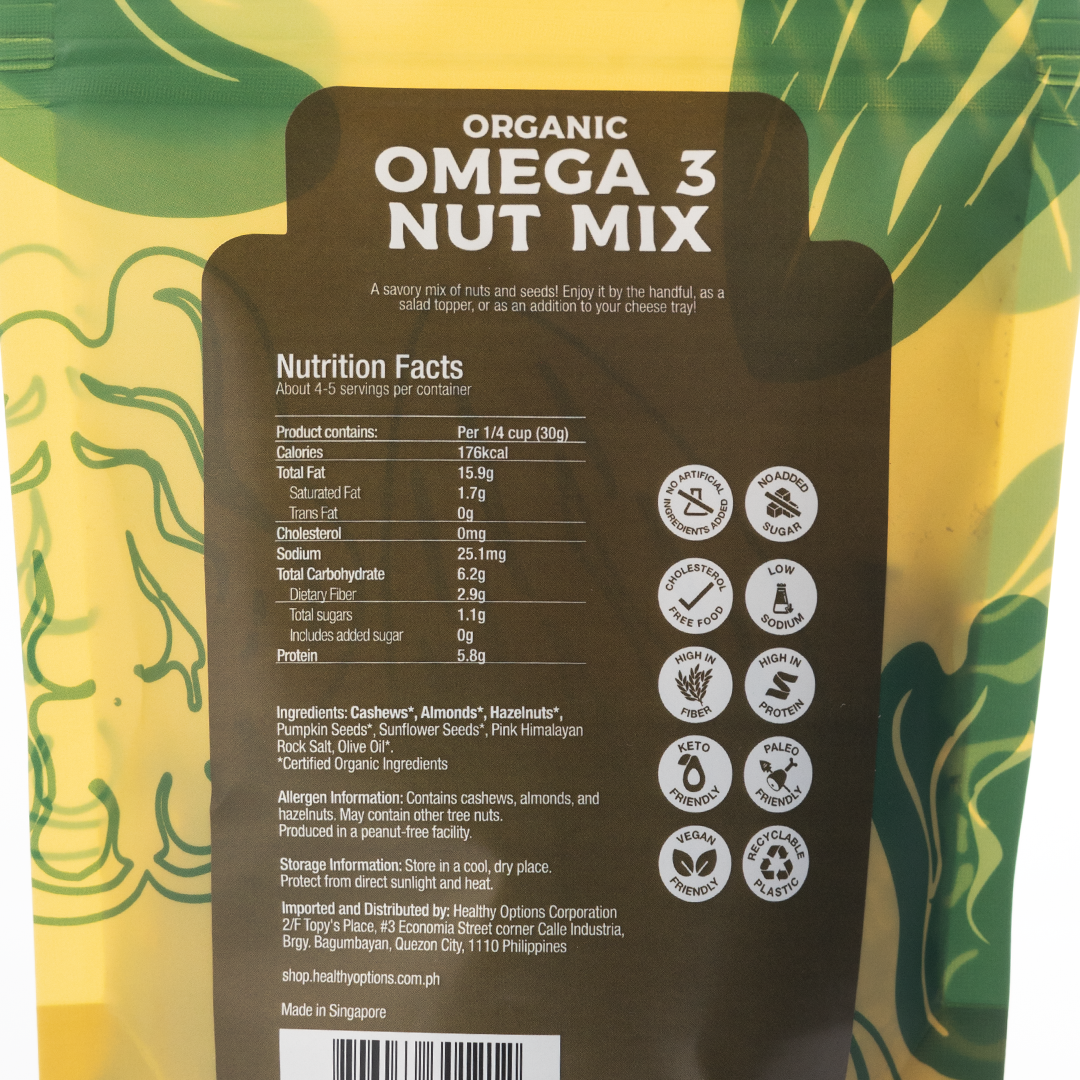 Healthy Options Organic Omega-3 Nut Mix 142g