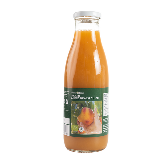 Healthy Options Organic Apple Peach Juice 750ml