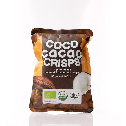 Coco Crisps Organic Baked Coconut Chips Cacao 30g