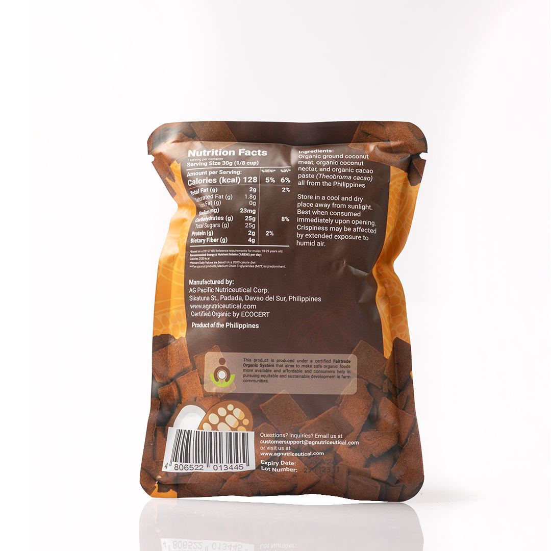 Coco Crisps Organic Baked Coconut Chips Cacao 30g