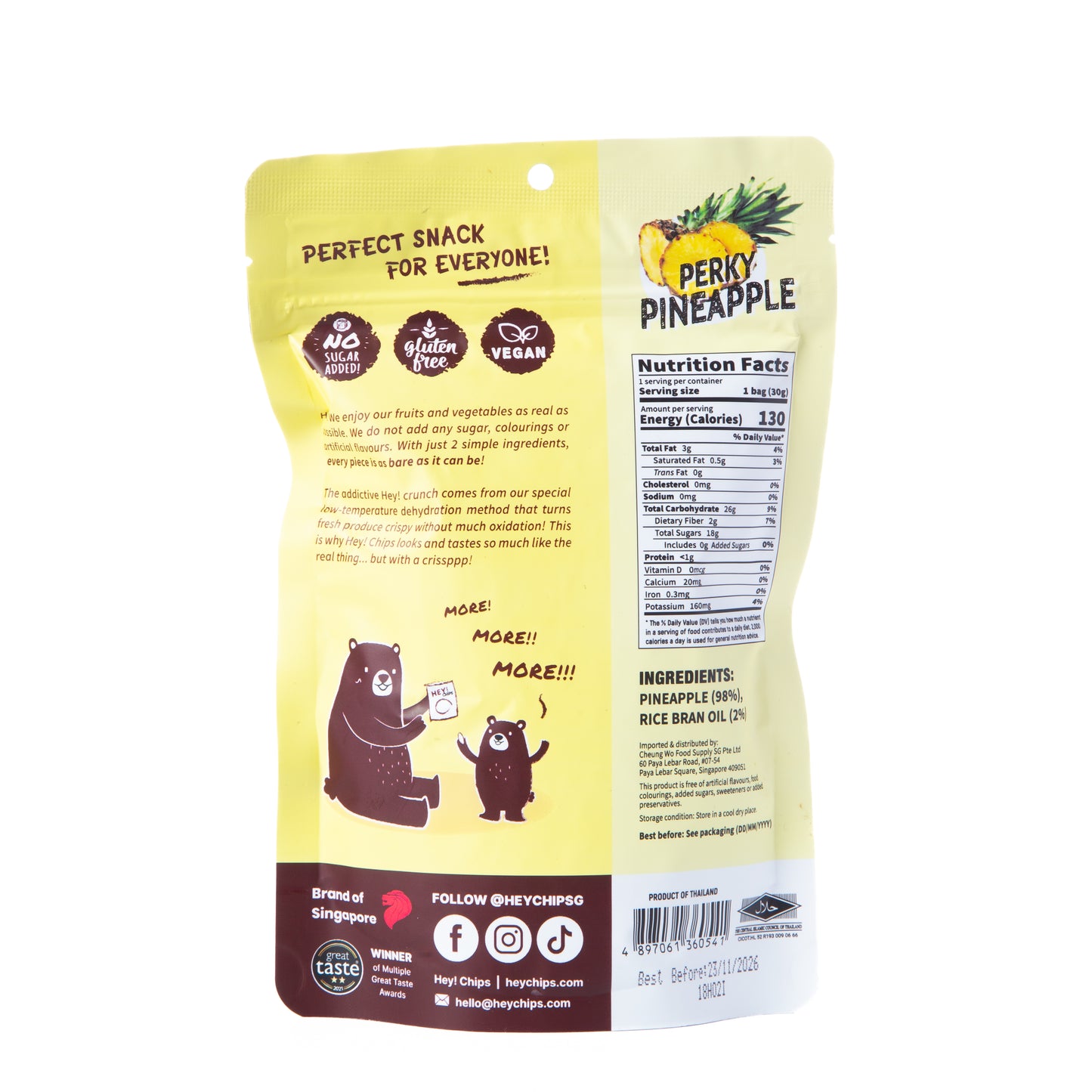 Hey! Chips Pineapple Crisps 30g