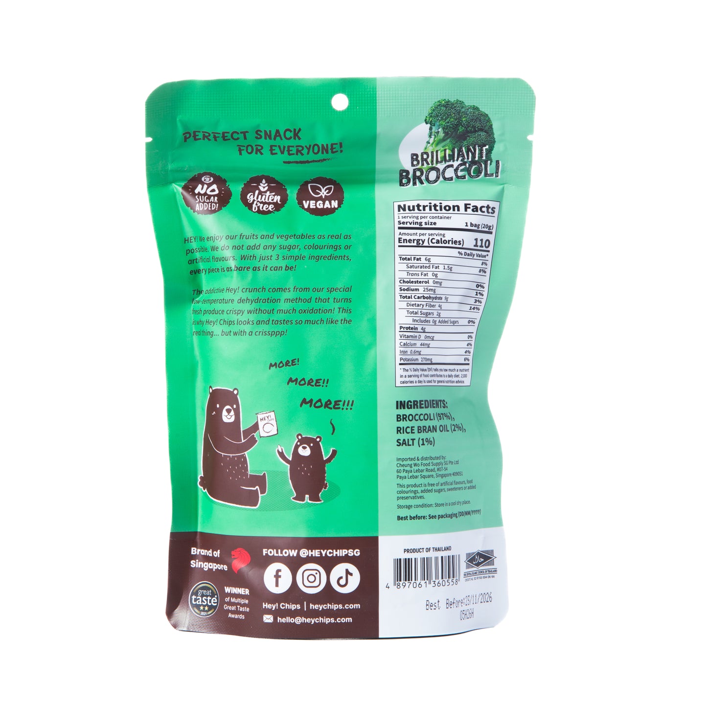 Hey! Chips Broccoli Crisps 20g