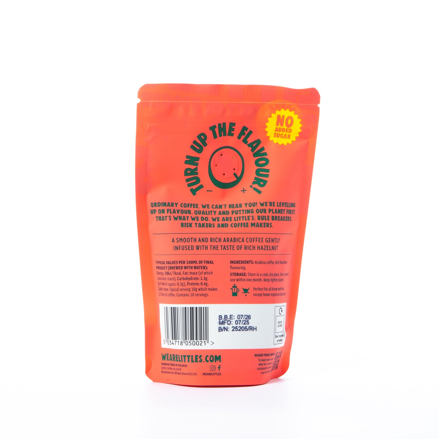 Littles Rich Hazelnut Flavour Infused Ground Coffee 100g