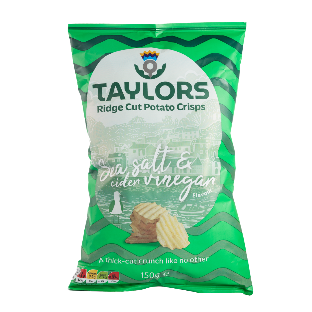 Taylors Sea Salt & Cider Vinegar Ridge Cut Potato Crisps 150g