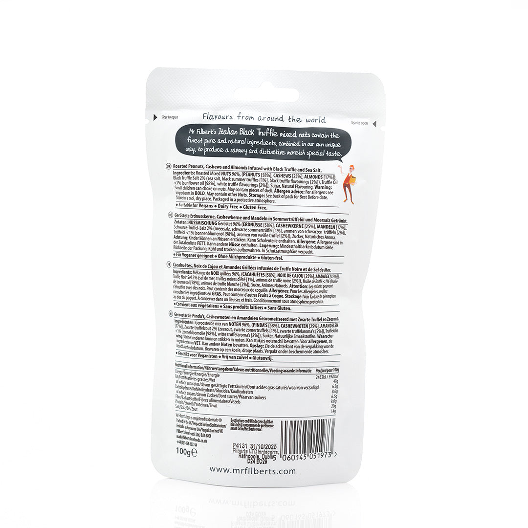 Mr. Filberts Italian Black Truffle & Sea Salt Mixed Nuts 100g