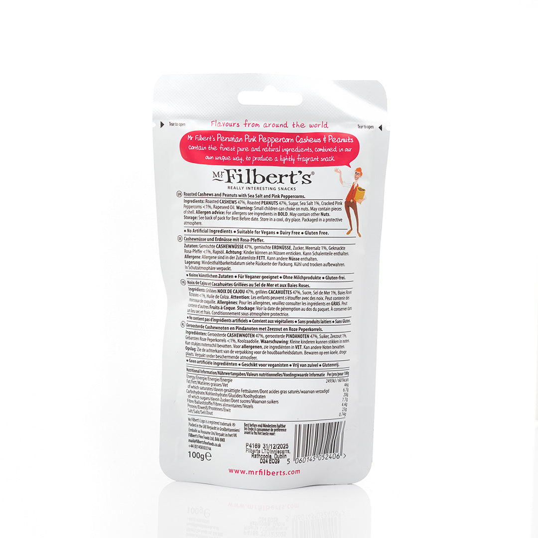 Mr. Filberts Peruvian Pink Cashews and Peanuts 100g
