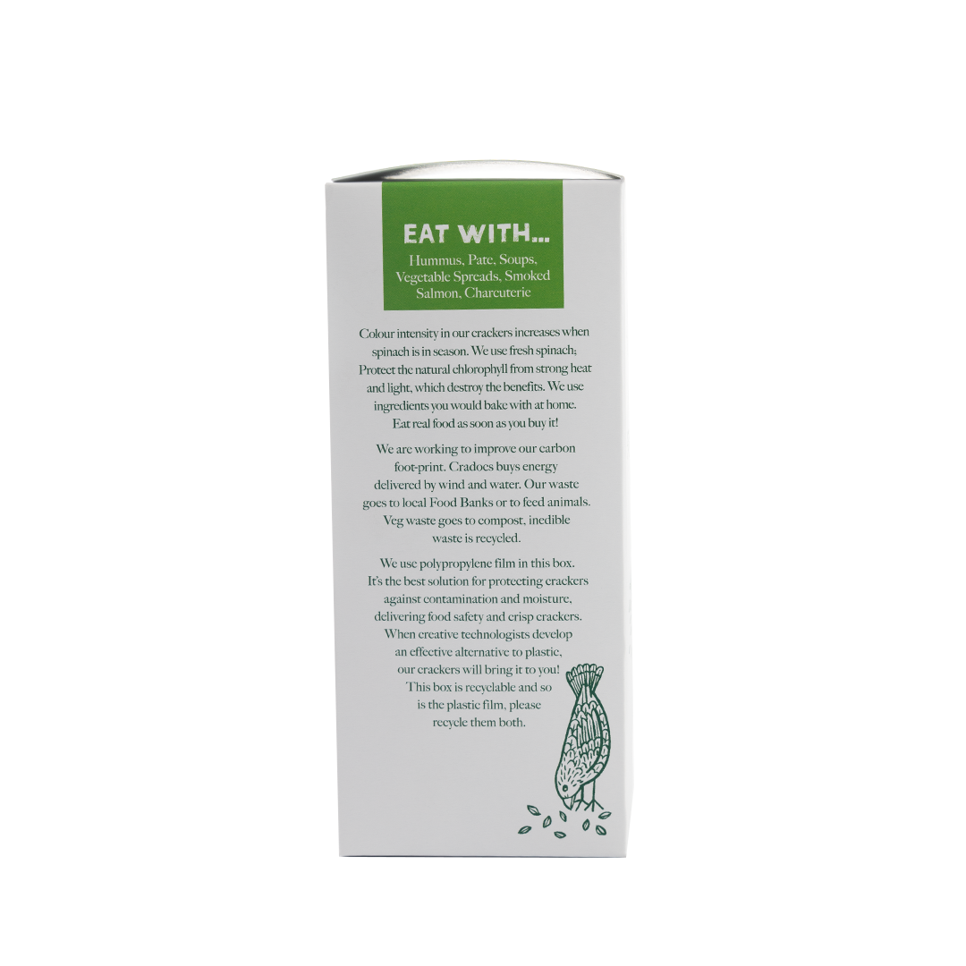 Cradoc's Spinach & Celery Seed Vegetable Crackers 80g