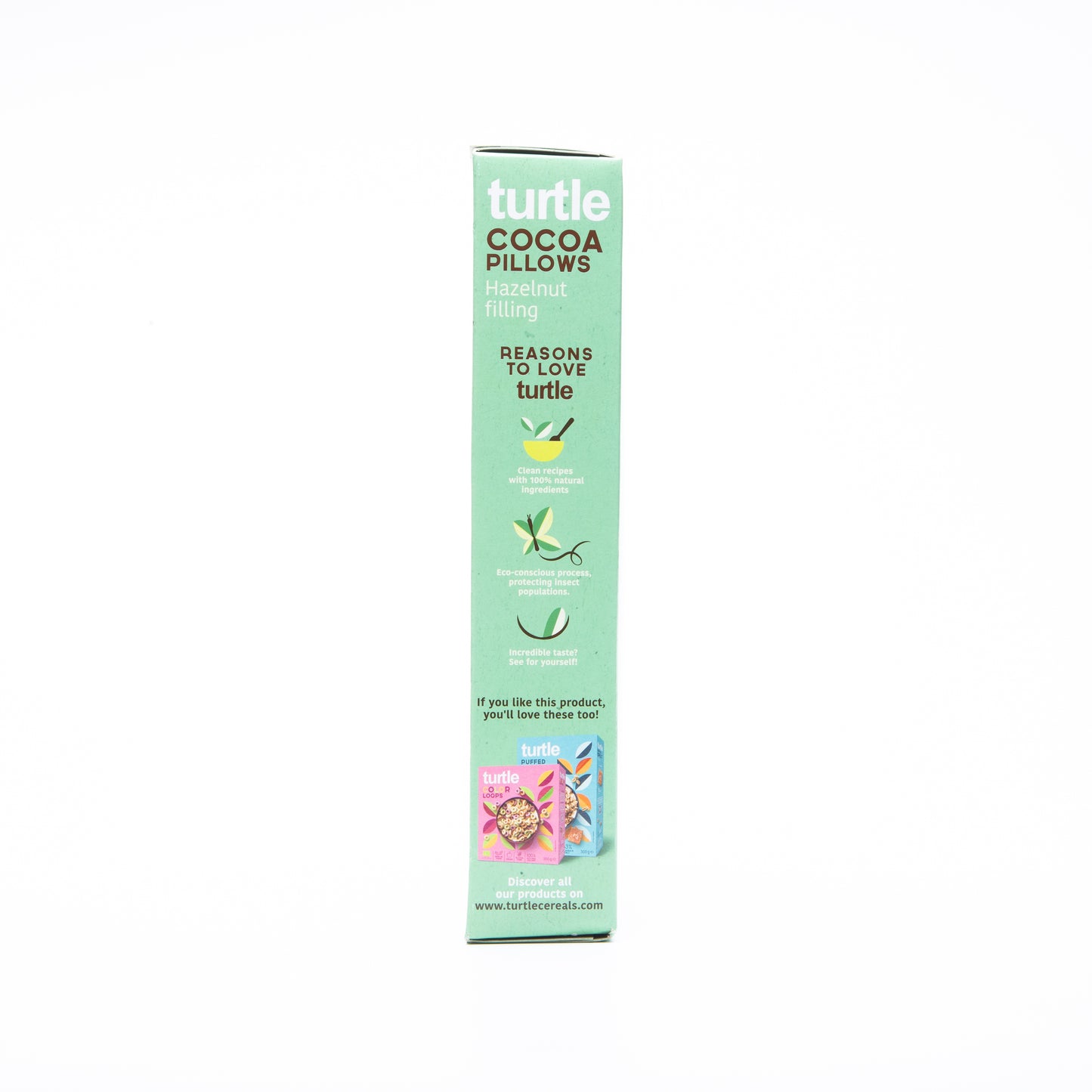 Turtle Cocoa Pillows with Hazelnut Filling Cereals 300g