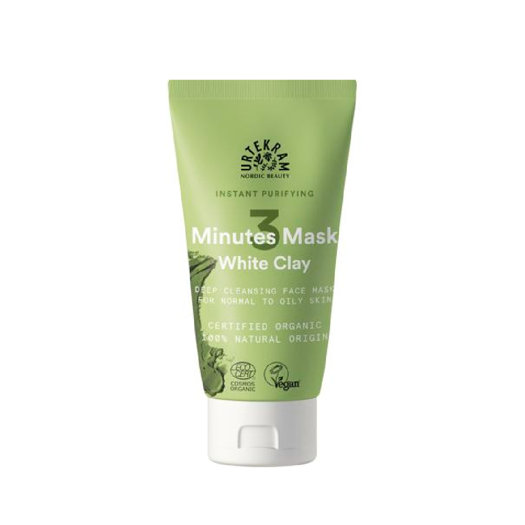 Urtekram Purifying 3 Minutes Mask White Clay 75ml