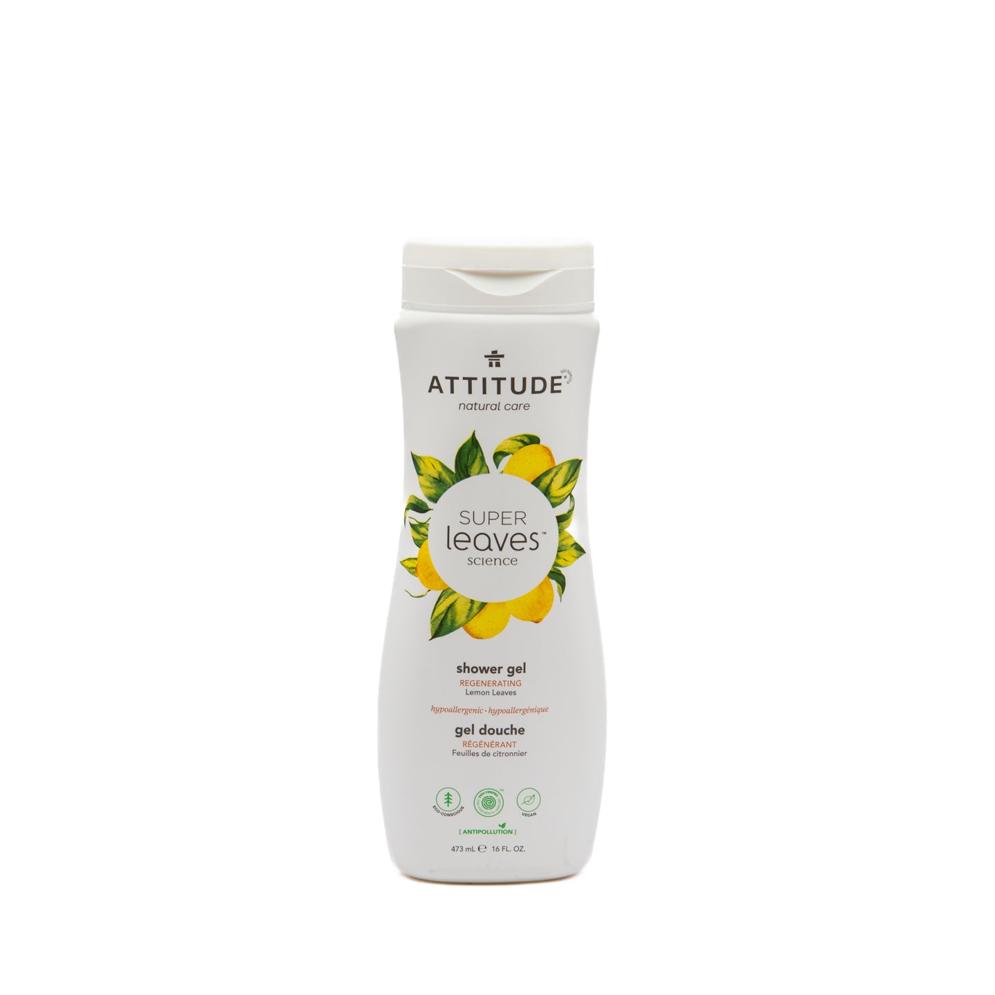 Attitude Super Leaves Regenerating Lemon Leaves Shower Gel 473ml