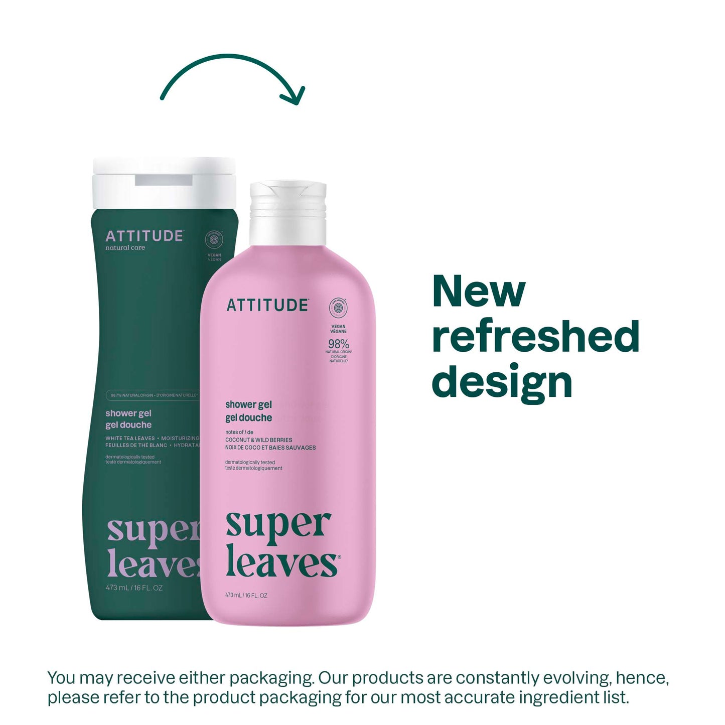 Attitude Super Leaves Shower Gel Coconut and Wild Berries 473ml