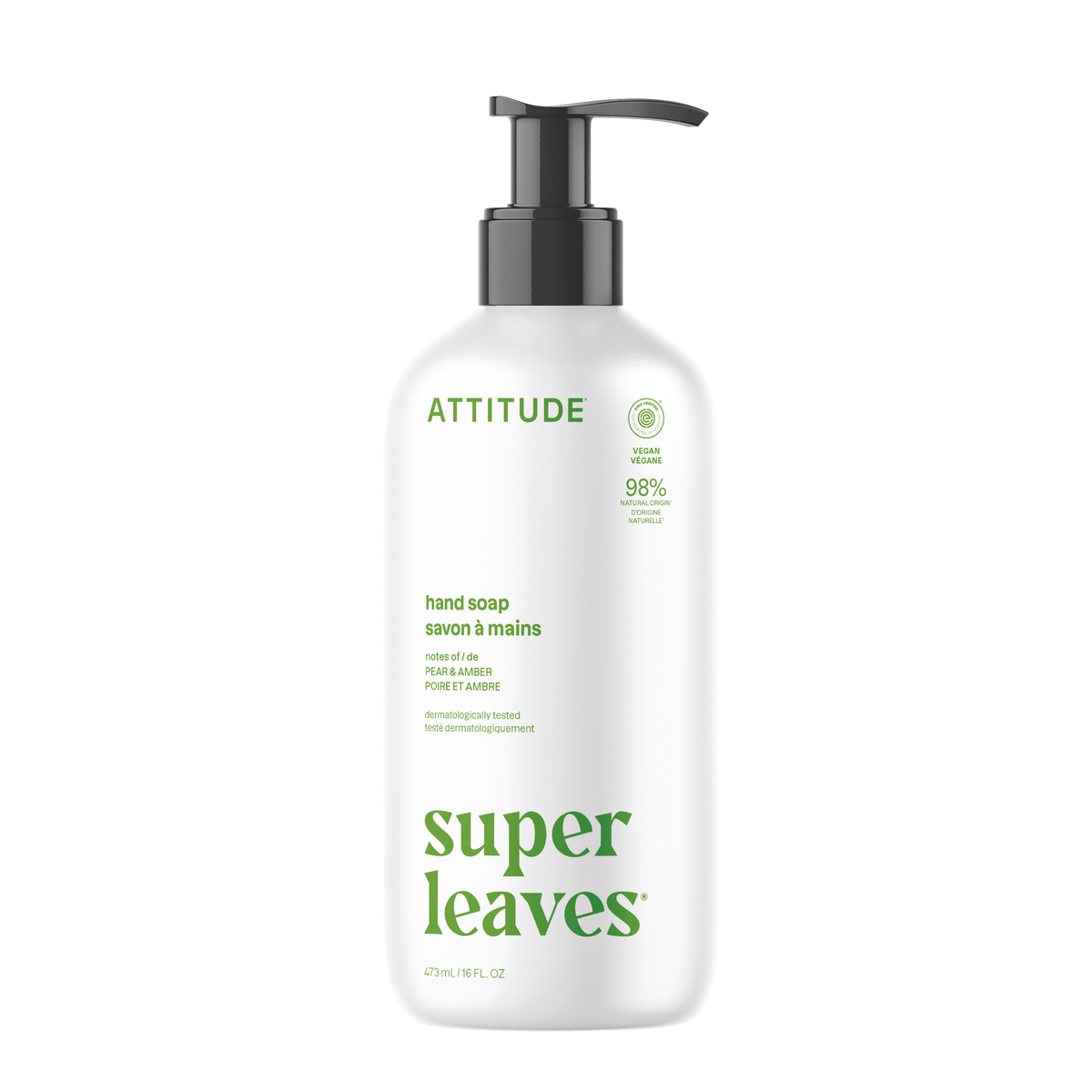 Attitude Super Leaves Hand Soap Pear and Amber 473ml