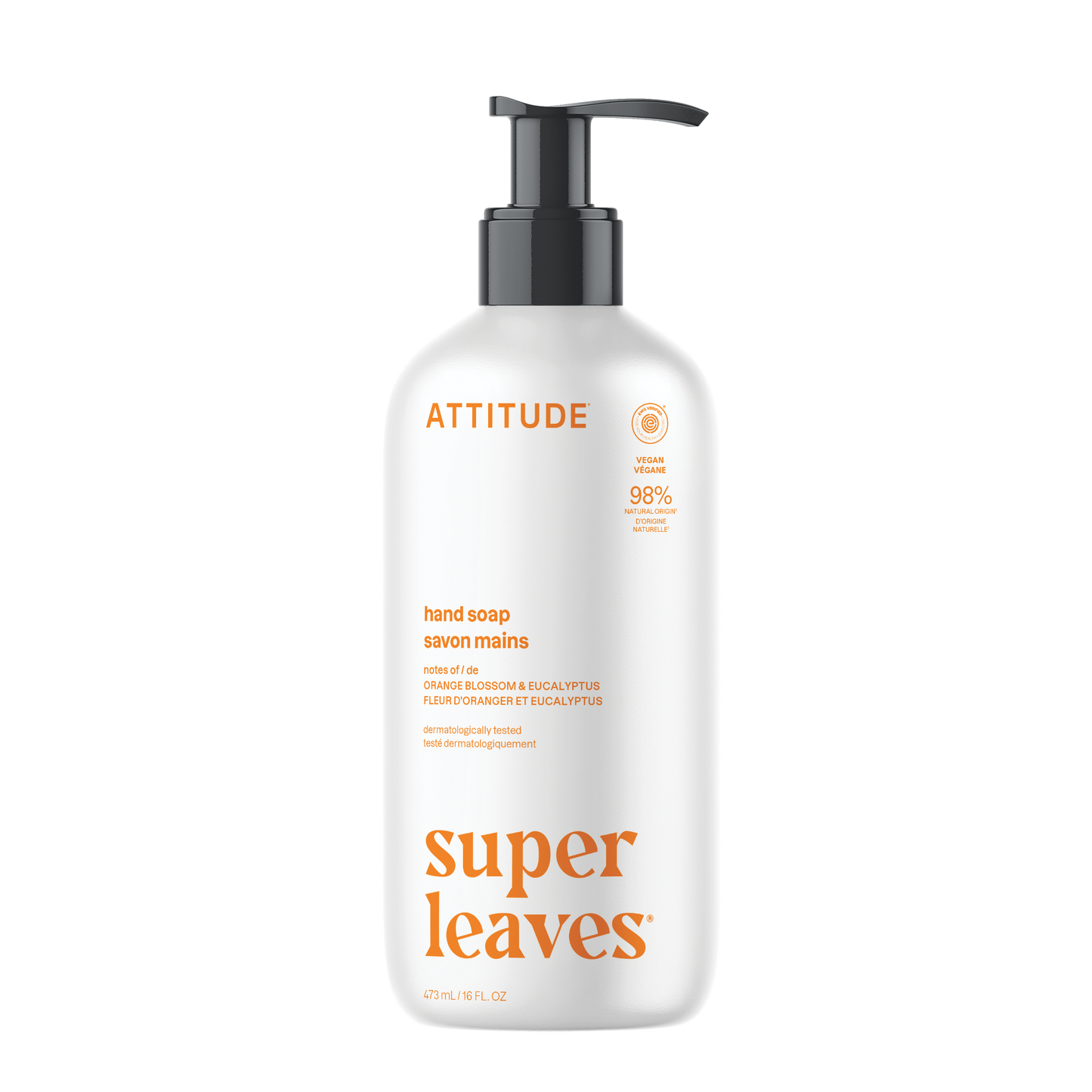 Attitude Super Leaves Hand Soap Orange Blossom and Eucalyptus 473ml