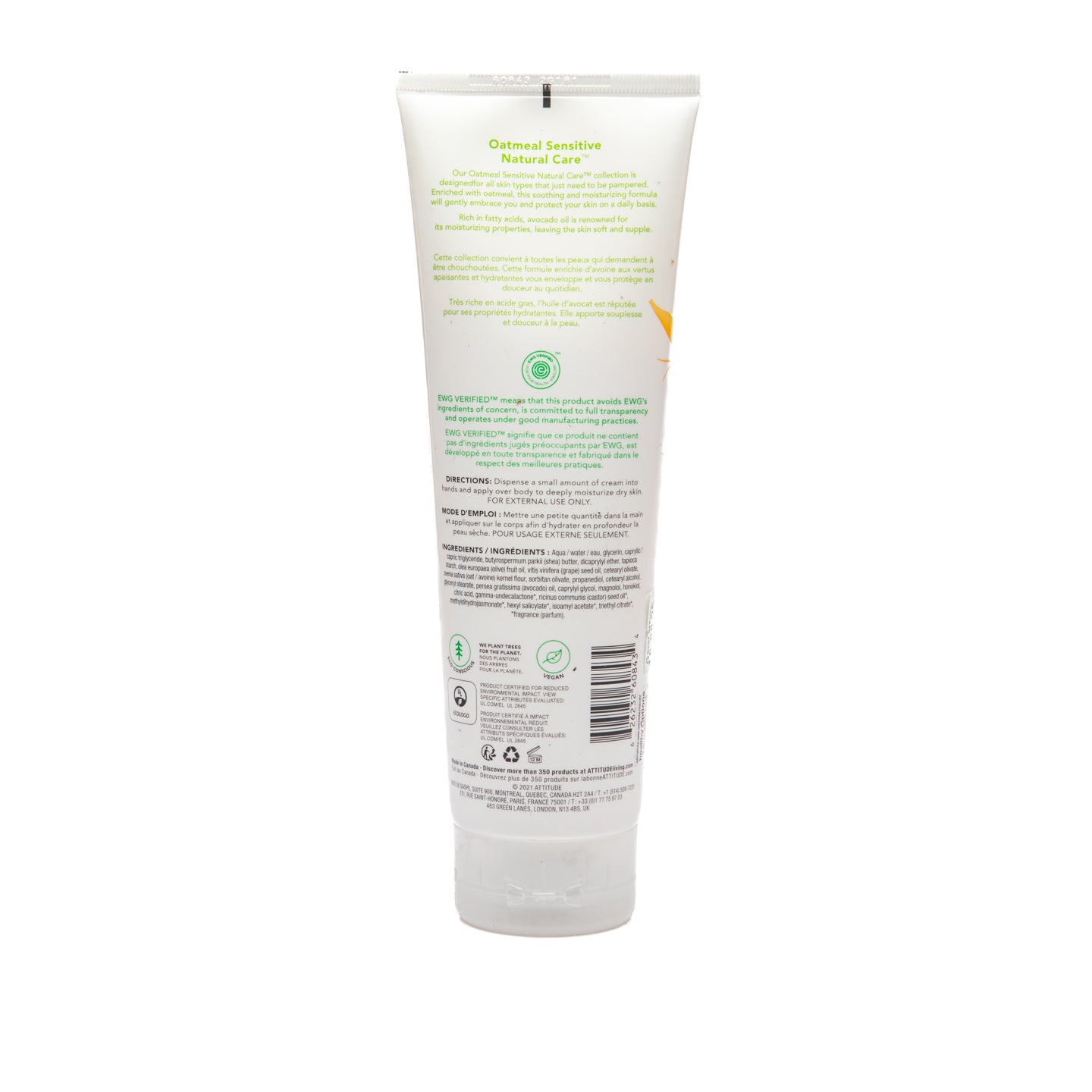 Attitude Sensitive Skin Intense Nourishing Avocado Oil Body Cream 240ml