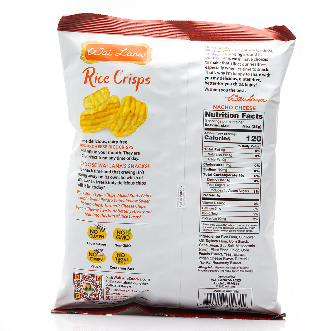 Wai Lana Rice Crisps Nacho Cheese 75g