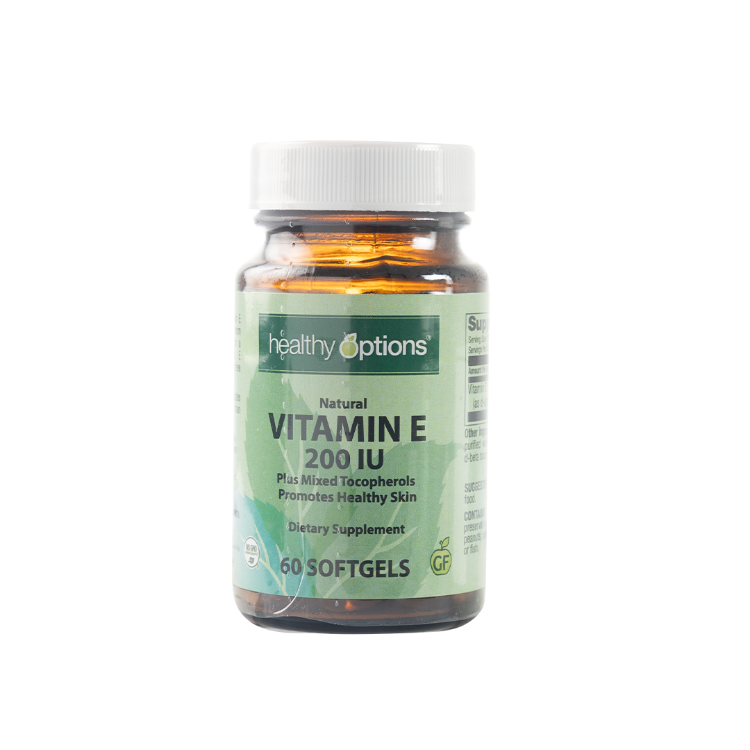 Healthy Options Vitamin E 200IU plus Mixed Tocopherols 60 Softgels
