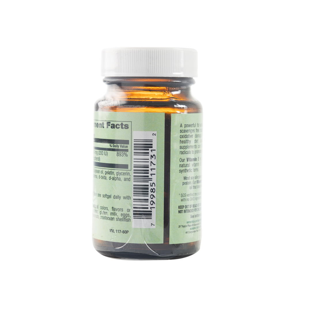 Healthy Options Vitamin E 200IU plus Mixed Tocopherols 60 Softgels