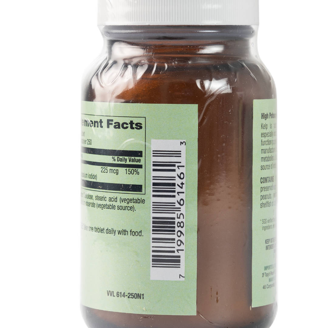 Healthy Options Kelp with Iodine 250 Vegan Tablets