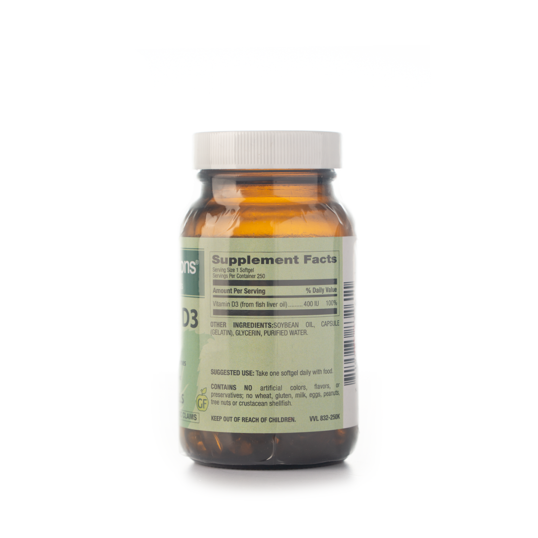 Healthy Options Vitamin D3 400IU 250 Softgels