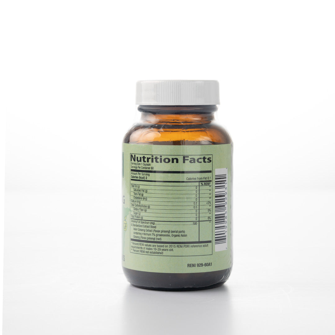 Healthy Options Panax Ginseng 500mg 60 Vegan Capsules