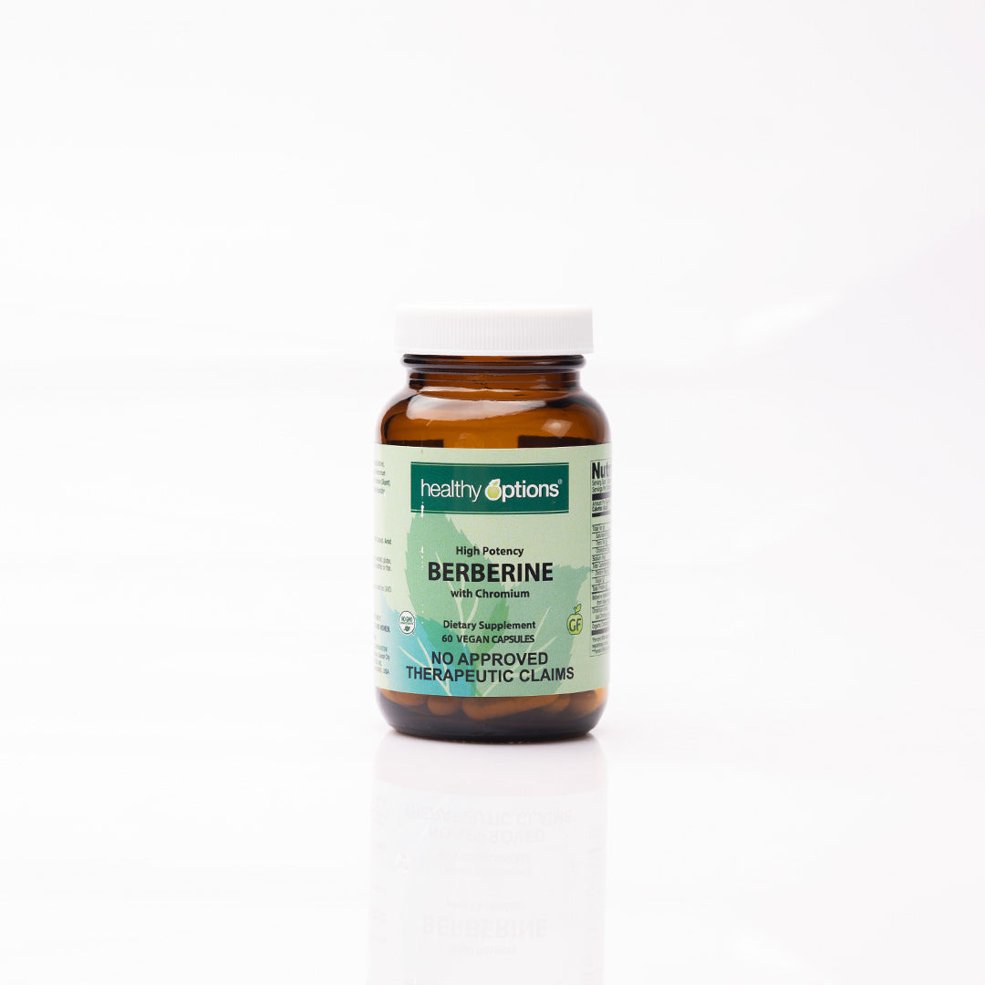 Healthy Options Berberine with Chromium 60 Vegan Capsules