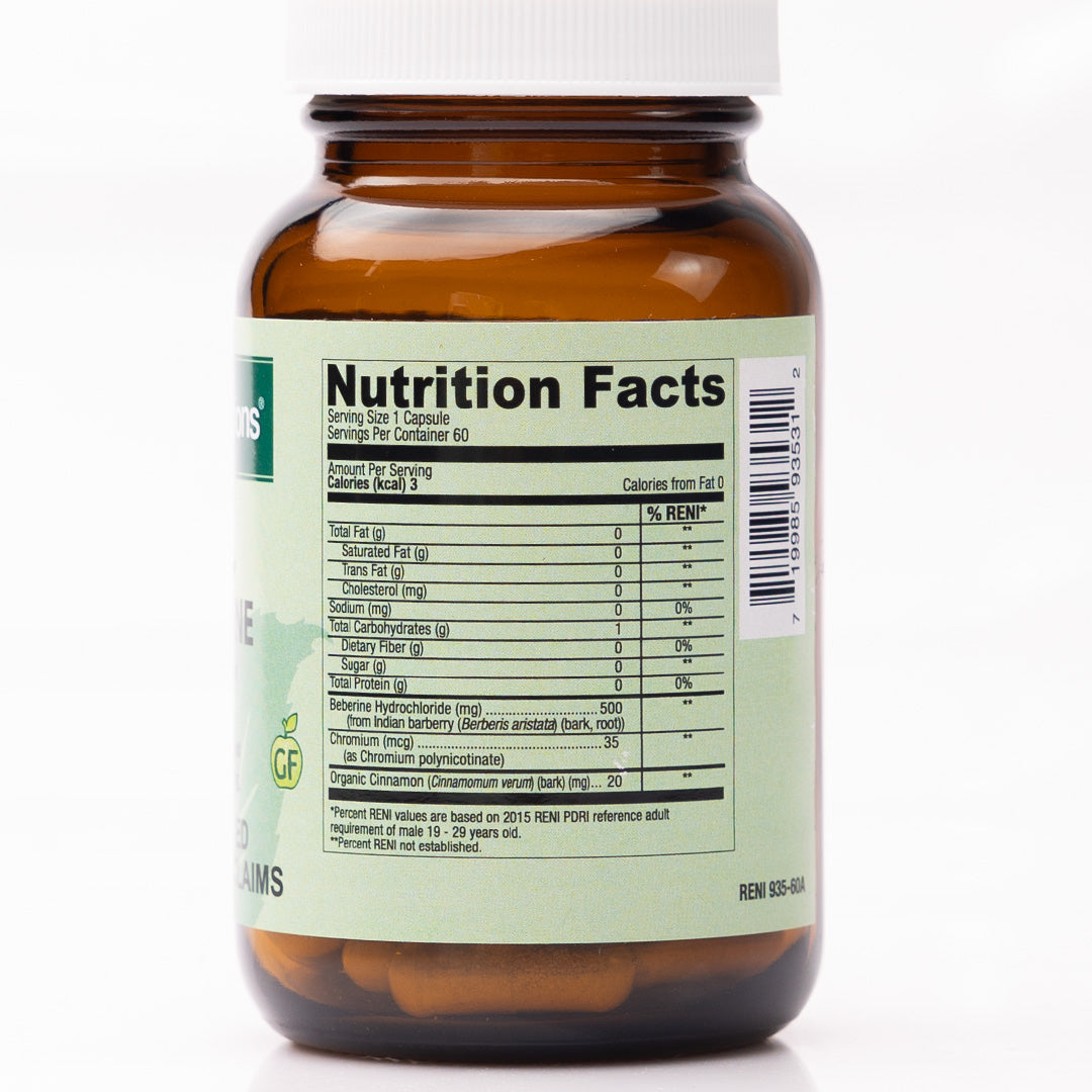 Healthy Options Berberine with Chromium 60 Vegan Capsules