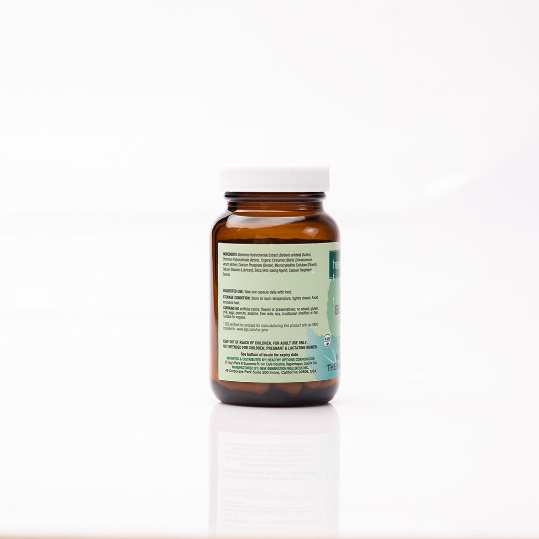 Healthy Options Berberine with Chromium 60 Vegan Capsules