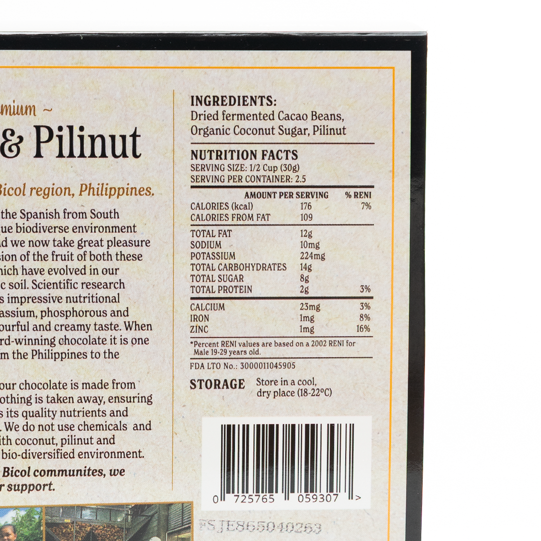 Mayon Gold Dark Chocolate Coated Pili Nuts 50g