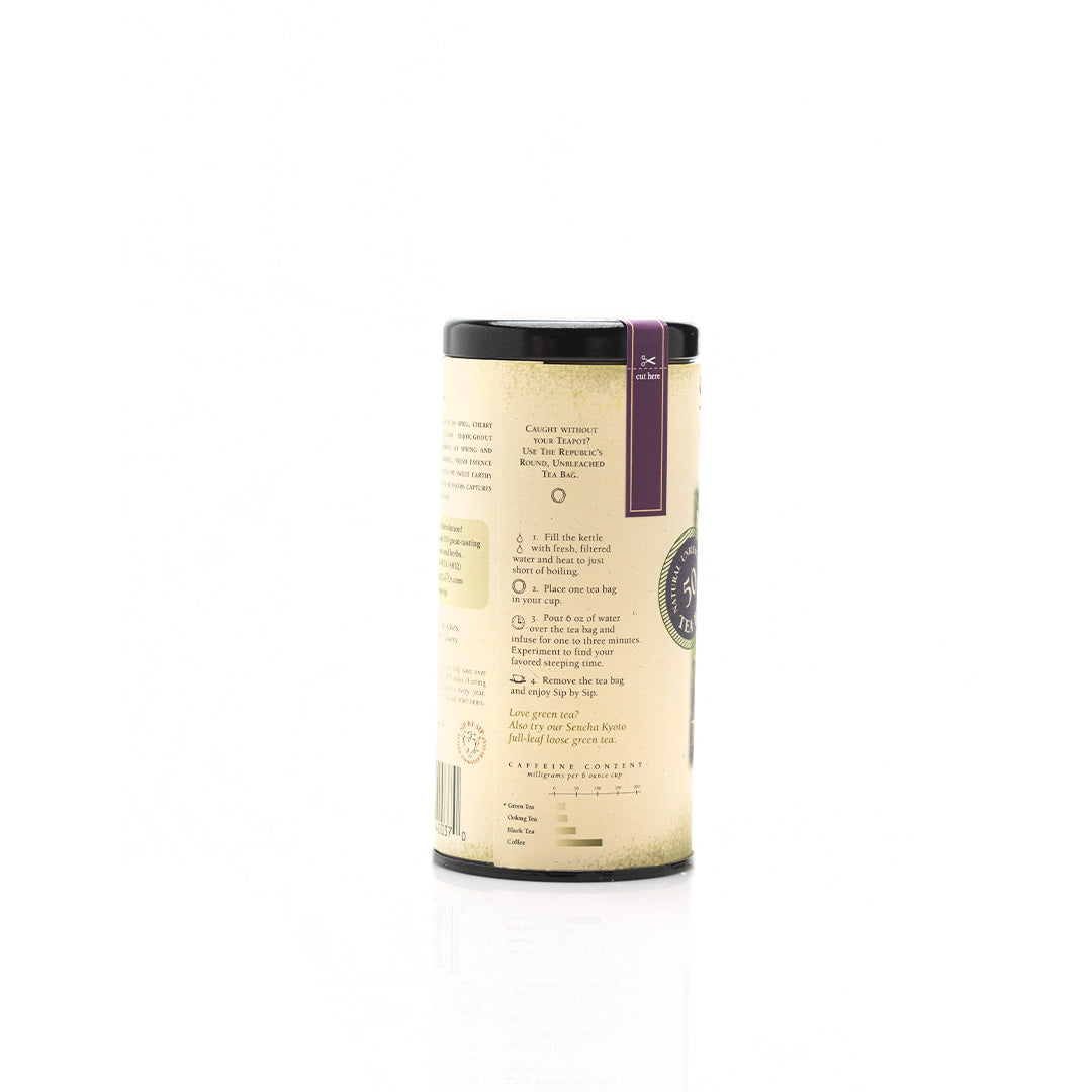 Republic of Tea Spring Cherry Green Tea 50 tea bags