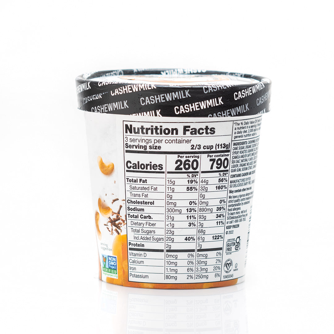 So Delicious Salted Caramel Cluster Ice Cream Pint 473ml